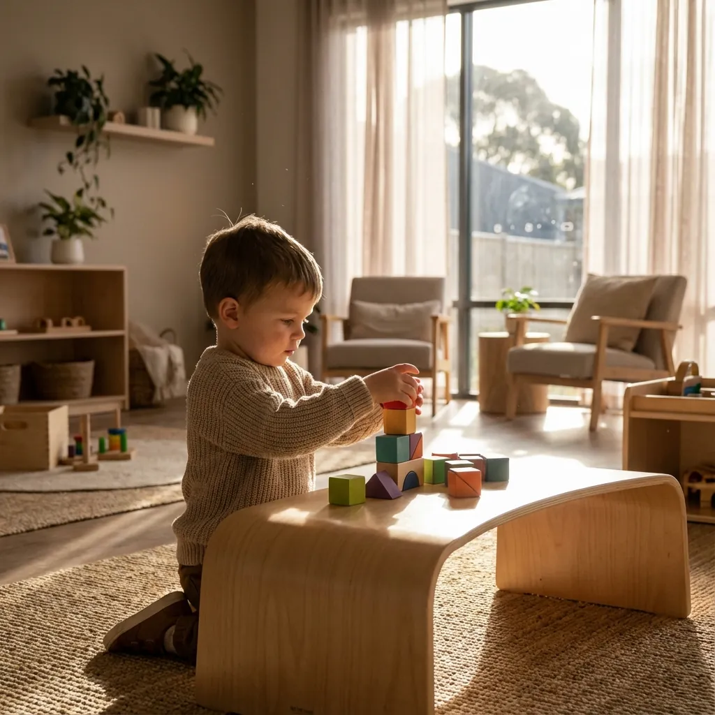 Therapist and child in a warm Kingston clinic setting